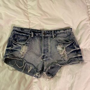 Distressed Jean Shorts
